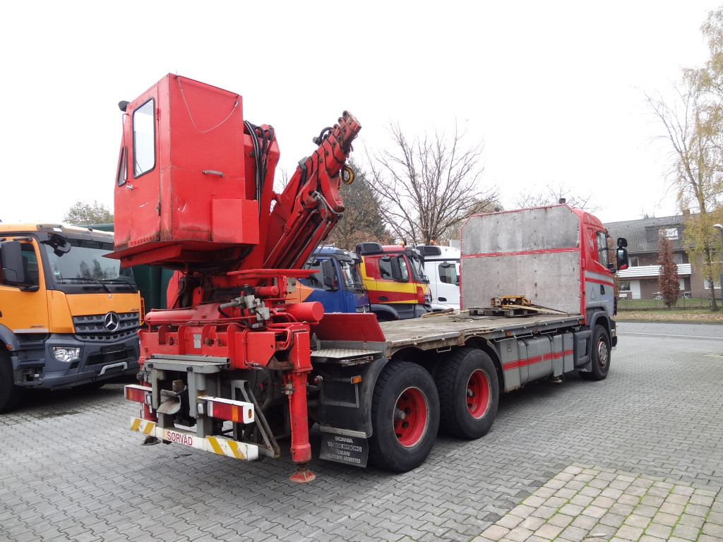 Crane truck, Dropside/ Flatbed truck Scania R144 460 6X4 Fassi 360 bis 25 Meter: picture 9