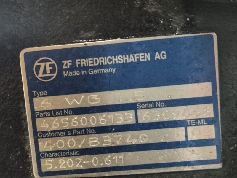 ZF Industrial JCB 6WG115 400/B3740 Gearbox New (Plant) - Gearbox for Construction machinery: picture 2 ZF Industrial JCB 6WG115 400/B3740 Gearbox New (Plant) - Gearbox for Construction machinery: picture 2
