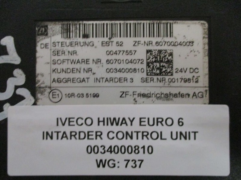 Iveco 5801689597 INTARDER CONTROL UNIT EURO 6 - Electrical system: picture 3 Iveco 5801689597 INTARDER CONTROL UNIT EURO 6 - Electrical system: picture 3