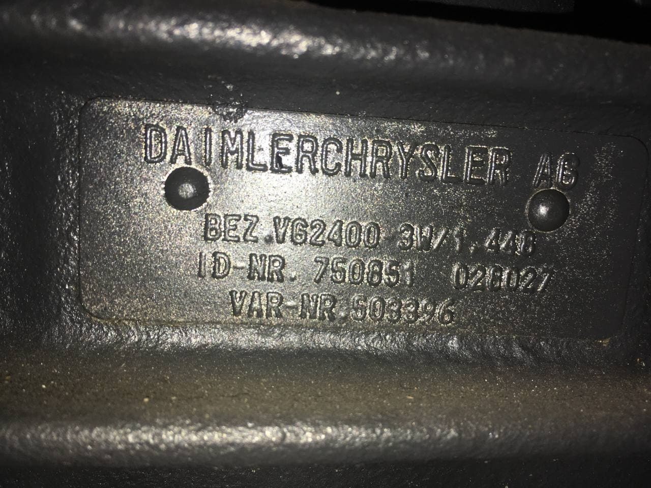 MERCEDES BENZ VG2400 3W/1,448 - Gearbox: picture 5 MERCEDES BENZ VG2400 3W/1,448 - Gearbox: picture 5