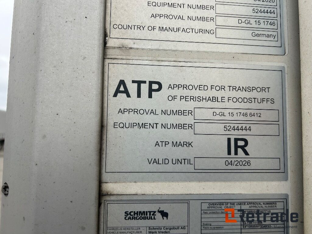 Refrigerator semi-trailer 2020 Kjøl/fys SCHMITZ CARGOBULL SKO 24/L - 13.4 FP COOL V7: picture 11 Refrigerator semi-trailer 2020 Kjøl/fys SCHMITZ CARGOBULL SKO 24/L - 13.4 FP COOL V7: picture 11
