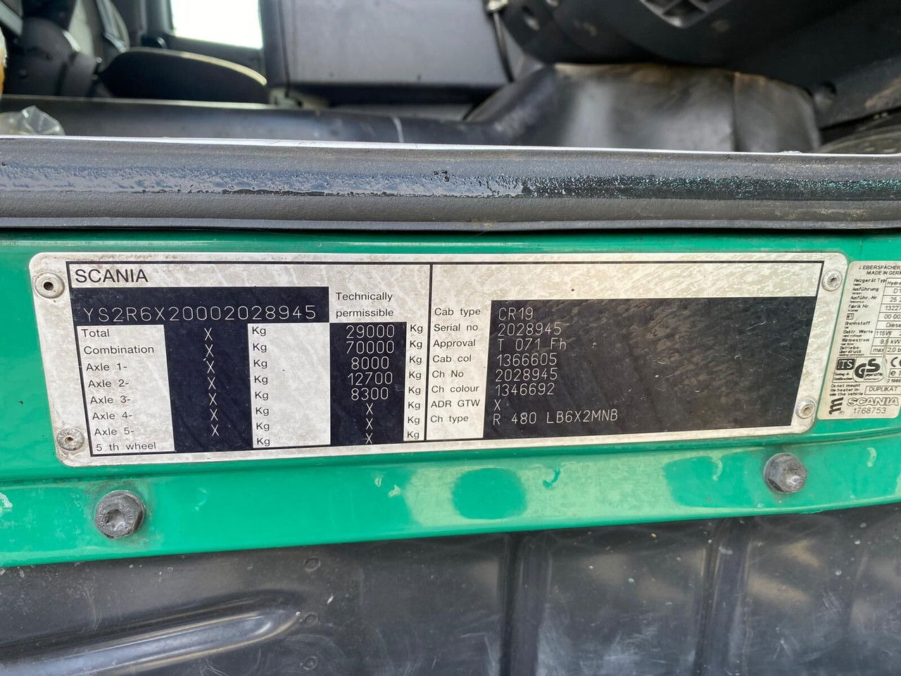 Tipper SCANIA R480 E4 / Grain Side Kipper / Frame 7.2m Long: picture 28 Tipper SCANIA R480 E4 / Grain Side Kipper / Frame 7.2m Long: picture 28