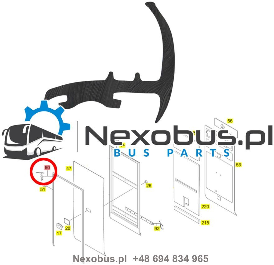 Uszczelka drzwi tylnych Mercedes Tourismo Travego Setra 4.. GTHD - Door and parts for Bus: picture 1 Uszczelka drzwi tylnych Mercedes Tourismo Travego Setra 4.. GTHD - Door and parts for Bus: picture 1
