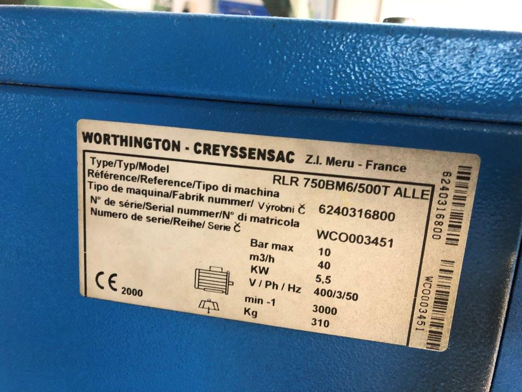 Compressor Worthington Rollair RLR 750 BM 6 500 T with Hankison refrigerated air dryer - Air compressor: picture 3 Compressor Worthington Rollair RLR 750 BM 6 500 T with Hankison refrigerated air dryer - Air compressor: picture 3