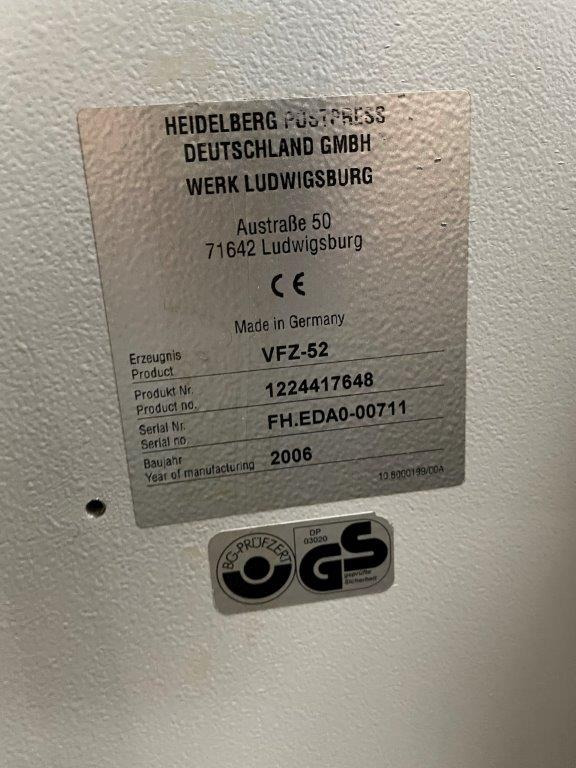 Heidelberg steel VFZ-52 H four-part folding unit - Folding machine: picture 3 Heidelberg steel VFZ-52 H four-part folding unit - Folding machine: picture 3