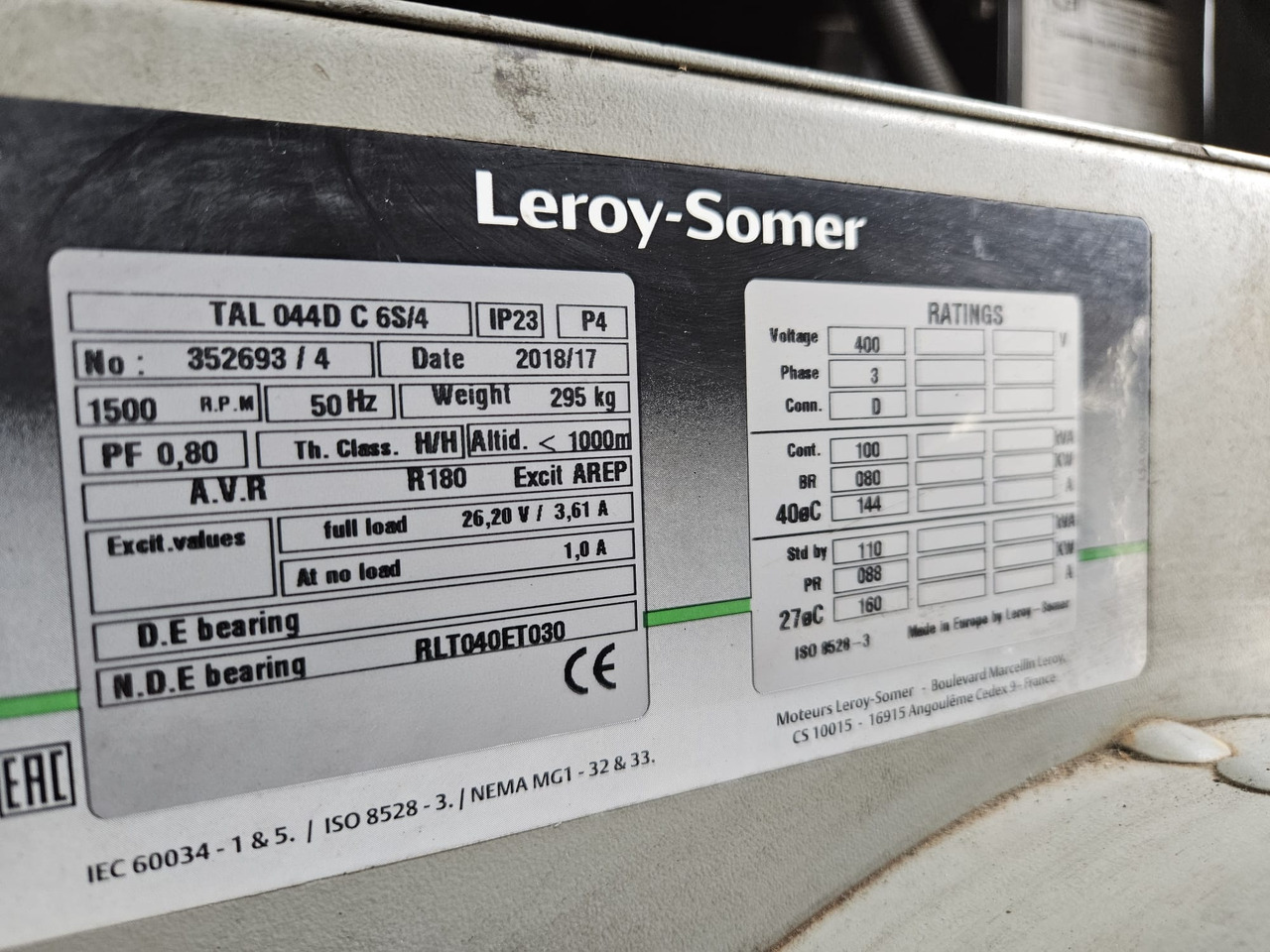 Generator set HGI 100KVA PERKINS GENERATOR DIESEL SILENT RENTAL SPECIFICATION HGI 100KVA PERKINS GENERATOR DIESEL SILENT RENTAL SPECIFICATION: picture 9