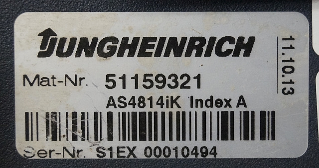 Jungheinrich 51159321 | Rij/hef regeling drive/lifting controller AS4814Ik Index - ECU for Material handling equipment: picture 2 Jungheinrich 51159321 | Rij/hef regeling drive/lifting controller AS4814Ik Index - ECU for Material handling equipment: picture 2