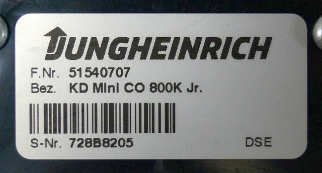 Jungheinrich 51540707 | Display KD mini Co 800K Jr. sn. 728B8205 - Dashboard for Material handling equipment: picture 3 Jungheinrich 51540707 | Display KD mini Co 800K Jr. sn. 728B8205 - Dashboard for Material handling equipment: picture 3