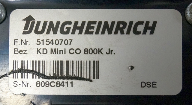 Jungheinrich 51540707 | Display KD mini Co 800K Jr. sn. 809C8411 - Dashboard for Material handling equipment: picture 3 Jungheinrich 51540707 | Display KD mini Co 800K Jr. sn. 809C8411 - Dashboard for Material handling equipment: picture 3