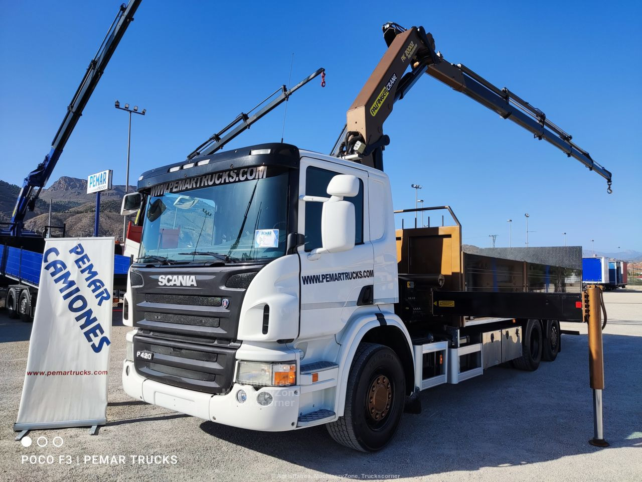 SCANIA P 420 6X2 GRUA CAJA FIJA - Container transporter/ Swap body truck, Crane truck: picture 1 SCANIA P 420 6X2 GRUA CAJA FIJA - Container transporter/ Swap body truck, Crane truck: picture 1