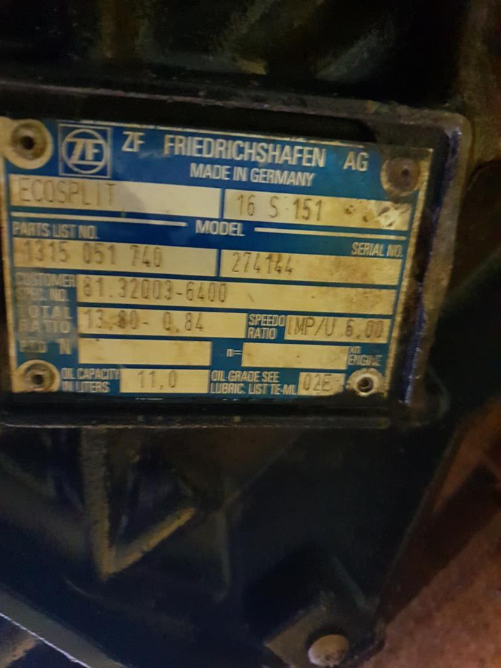 MAN ZF 16 S 151 ACCELERATED - WITHOUT INTARDER - Gearbox for Truck: picture 4 MAN ZF 16 S 151 ACCELERATED - WITHOUT INTARDER - Gearbox for Truck: picture 4