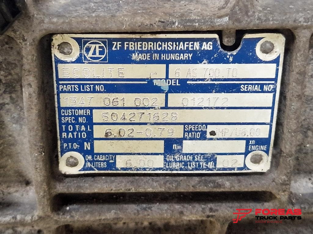 Gearbox for Truck ZF ECOLITE 6 AS 700 TO - AUTOMATIC: picture 8