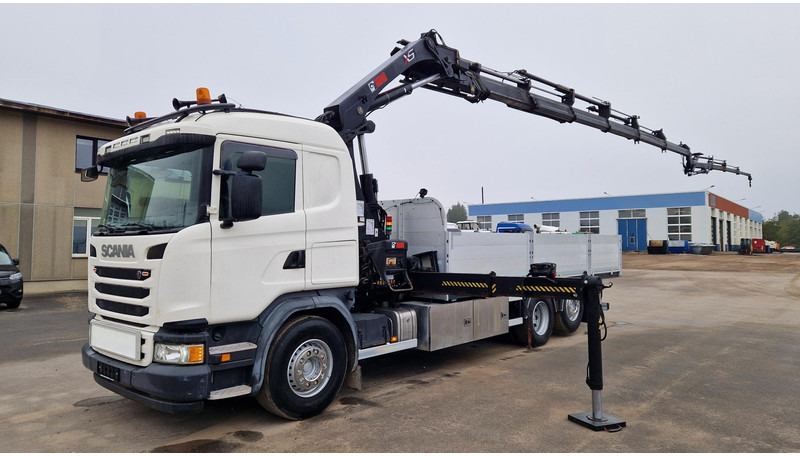 Scania G450 6X2*4 HIAB 288 E-6 Hipro + JIB - Dropside/ Flatbed truck, Crane truck: picture 1 Scania G450 6X2*4 HIAB 288 E-6 Hipro + JIB - Dropside/ Flatbed truck, Crane truck: picture 1