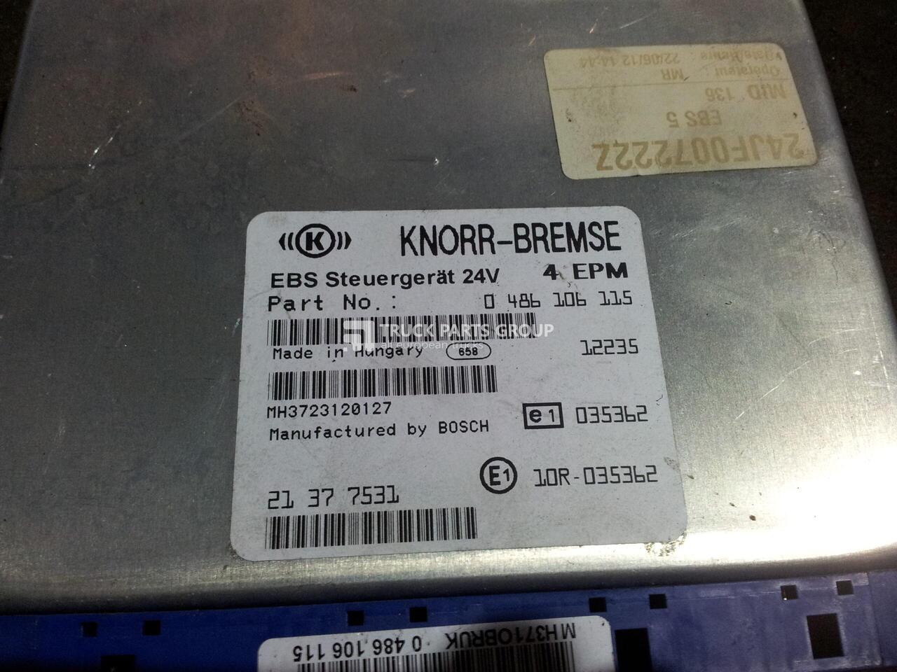 VOLVO FH13, FM13 EURO5 emission EBS control unit, brake system control, 0486106115 by KNORR-BREMSE, 21377531, EBS-MED,TYPE-FE,6*2, 22358919, 21377527, 21377527, 21377531, 22358919, 21377531, 048610611 - ECU for Truck: picture 1 VOLVO FH13, FM13 EURO5 emission EBS control unit, brake system control, 0486106115 by KNORR-BREMSE, 21377531, EBS-MED,TYPE-FE,6*2, 22358919, 21377527, 21377527, 21377531, 22358919, 21377531, 048610611 - ECU for Truck: picture 1