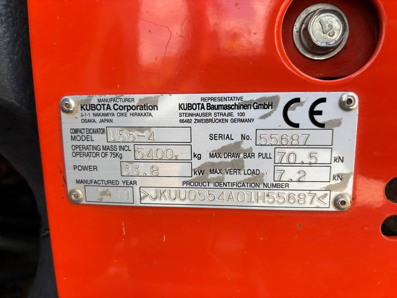 **SOLD** Kubota U 55-4 - Mini excavator: picture 5 **SOLD** Kubota U 55-4 - Mini excavator: picture 5