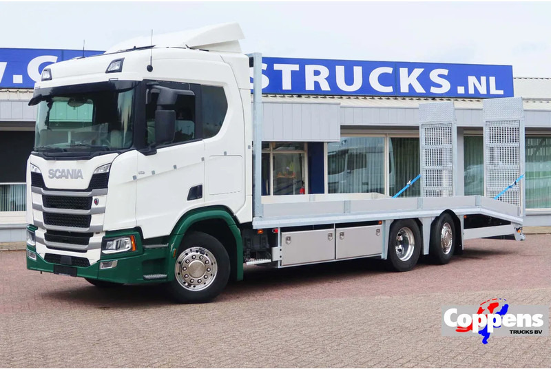 Scania R500 NGS Oprijwagen 6x2 E6 Nieuwe Laadbak met Hydraulische rijpaten - Autotransporter truck: picture 1 Scania R500 NGS Oprijwagen 6x2 E6 Nieuwe Laadbak met Hydraulische rijpaten - Autotransporter truck: picture 1