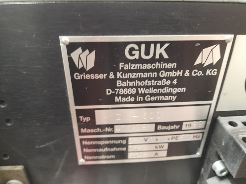 Guk ZK 500 - Folding machine: picture 4 Guk ZK 500 - Folding machine: picture 4