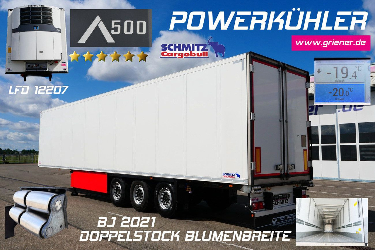 Schmitz Cargobull SKO 24/DOPPELSTOCK BLUMEN TK A500 DRP FP 45 - Refrigerator semi-trailer: picture 1 Schmitz Cargobull SKO 24/DOPPELSTOCK BLUMEN TK A500 DRP FP 45 - Refrigerator semi-trailer: picture 1