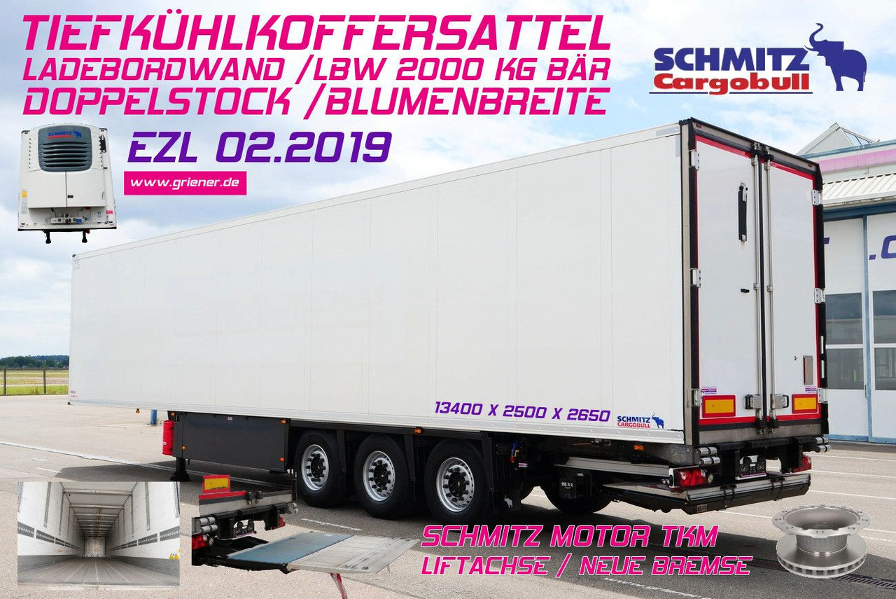 Schmitz Cargobull SKO 24/ LBW 2000 kg /BLUMEN FP 45 / TK TKM / DS - Refrigerator semi-trailer: picture 1 Schmitz Cargobull SKO 24/ LBW 2000 kg /BLUMEN FP 45 / TK TKM / DS - Refrigerator semi-trailer: picture 1