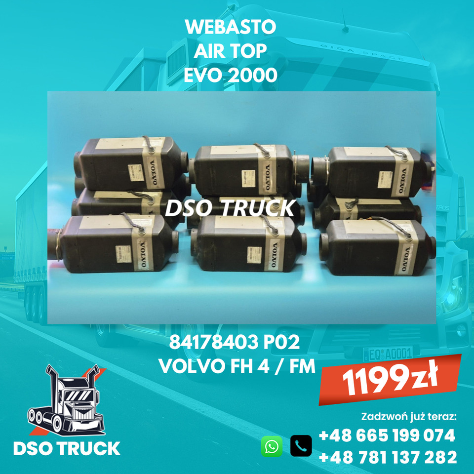 84178403 P02 WEBASTO AIR TOP EVO 2000 VOLVO FH ogrzewanie postojowe - Spare parts: picture 1 84178403 P02 WEBASTO AIR TOP EVO 2000 VOLVO FH ogrzewanie postojowe - Spare parts: picture 1