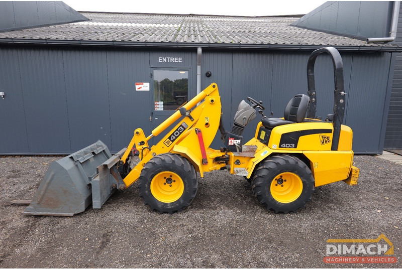 JCB 403 Zeer nette shovel met hydraulische snelwissel en bak en palletvorken 120cm lang - Loader: picture 1 JCB 403 Zeer nette shovel met hydraulische snelwissel en bak en palletvorken 120cm lang - Loader: picture 1