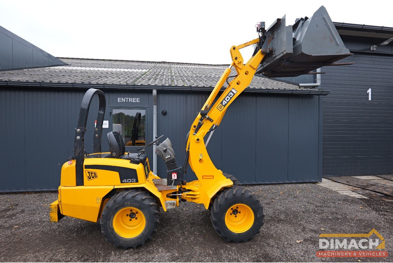 JCB 403 Zeer nette shovel met hydraulische snelwissel en bak en palletvorken 120cm lang - Loader: picture 2 JCB 403 Zeer nette shovel met hydraulische snelwissel en bak en palletvorken 120cm lang - Loader: picture 2
