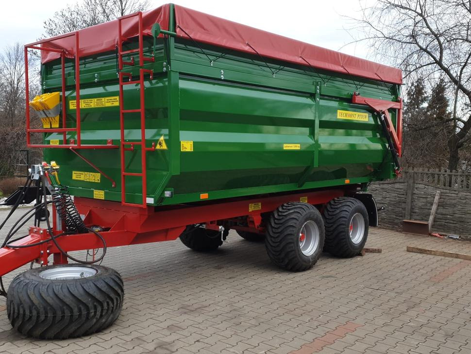 New Farm tipping trailer/ Dumper Techmont Anhänger Tandemkipper / Trailer / Remorque / Rimorchio / Remolque tándem / Прицеп монолитный двухосный тандем / Przyczepa tandem PTTCW112 12 t: picture 19