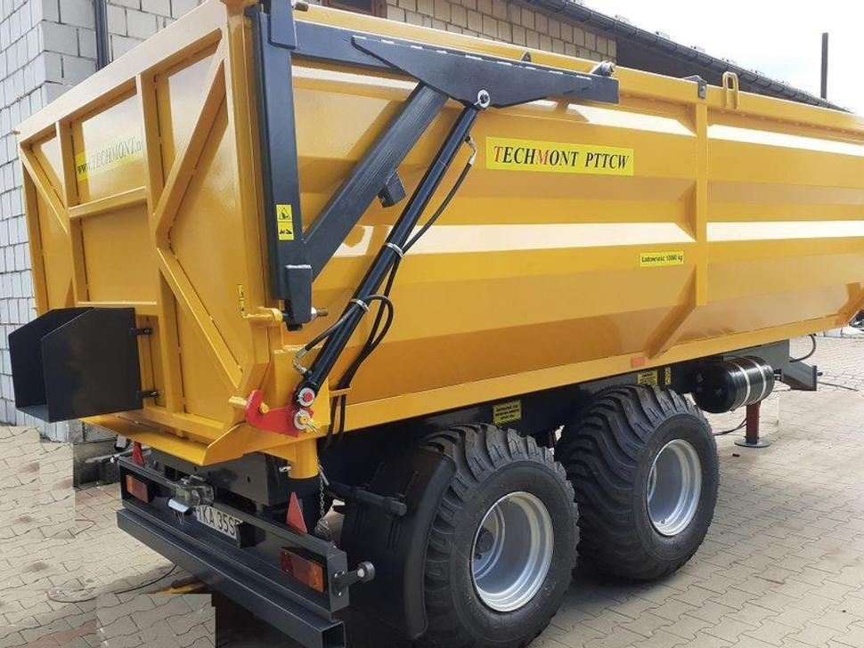 New Farm tipping trailer/ Dumper Techmont Anhänger Tandemkipper / Trailer / Remorque / Rimorchio / Remolque tándem / Прицеп монолитный двухосный тандем / Przyczepa tandem PTTCW112 12 t: picture 32