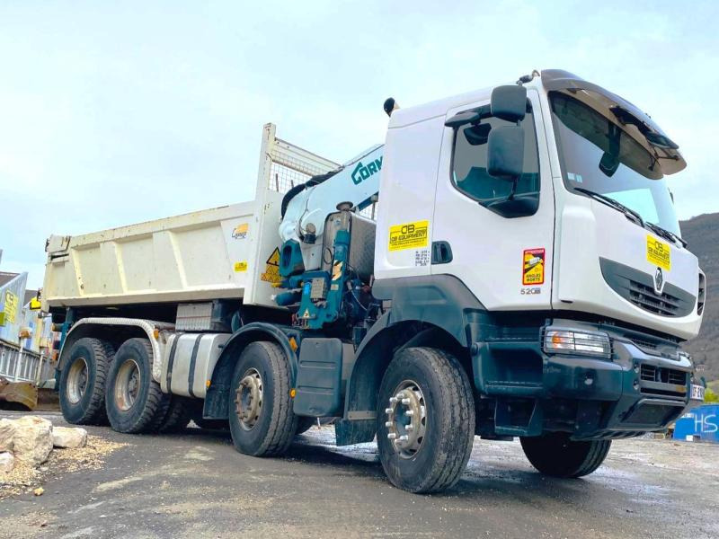 Tipper, Crane truck RENAULT KERAX 8x4 520 BIBENNE CIF GRUE CORMACH: picture 8 Tipper, Crane truck RENAULT KERAX 8x4 520 BIBENNE CIF GRUE CORMACH: picture 8
