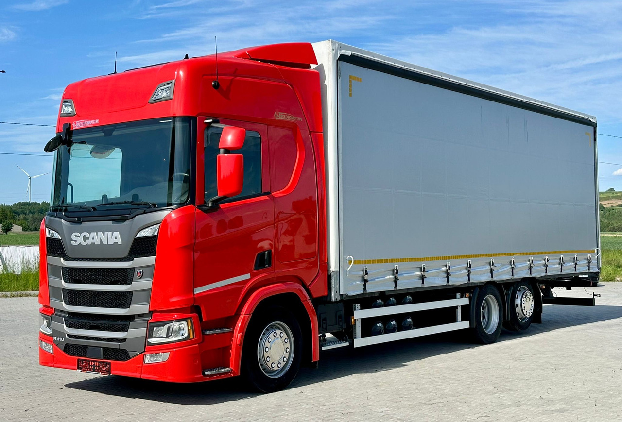 SCANIA R410 / FIRANKA / 21 EUROPALET / 8.5 M DŁUGOŚCI / 6x2 / PODWIESZA - Curtainsider truck: picture 2 SCANIA R410 / FIRANKA / 21 EUROPALET / 8.5 M DŁUGOŚCI / 6x2 / PODWIESZA - Curtainsider truck: picture 2