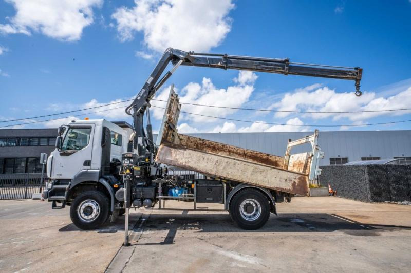 Tipper, Crane truck Renault KERAX 370 DXI + TRI BENNE+HIAB 16t/m + 2 EXT: picture 6