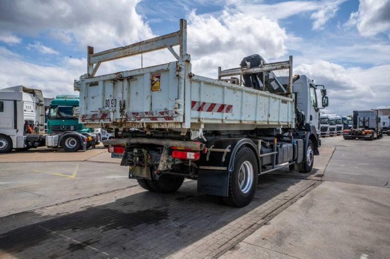 Tipper, Crane truck Renault KERAX 370 DXI + TRI BENNE+HIAB 16t/m + 2 EXT: picture 10