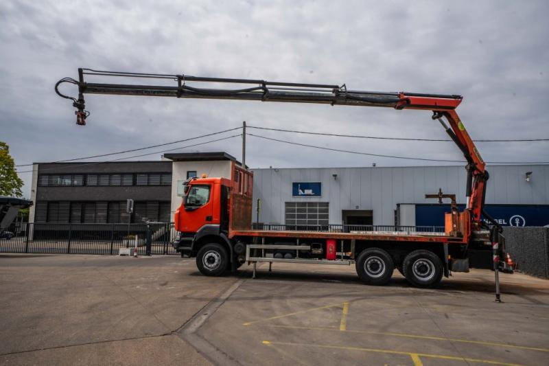 Renault KERAX 380 DXI-6X4+PALFINGER 18 T/m + 4 EXT - Dropside/ Flatbed truck, Crane truck: picture 1 Renault KERAX 380 DXI-6X4+PALFINGER 18 T/m + 4 EXT - Dropside/ Flatbed truck, Crane truck: picture 1