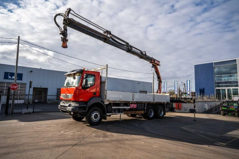 Renault KERAX 380 DXI-6X4+PK 18 T/M-4xHYDR. - Dropside/ Flatbed truck, Crane truck: picture 1 Renault KERAX 380 DXI-6X4+PK 18 T/M-4xHYDR. - Dropside/ Flatbed truck, Crane truck: picture 1