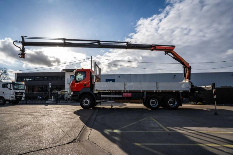 Dropside/ Flatbed truck, Crane truck Renault KERAX 380 DXI-6X4+PK 18 T/M-4xHYDR.: picture 6