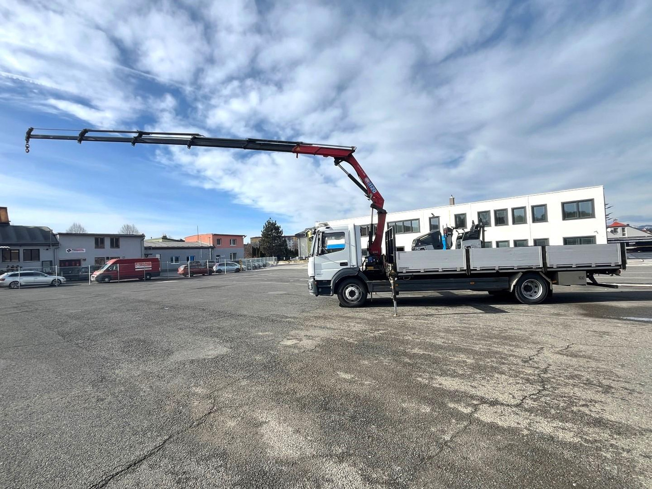 Dropside/ Flatbed truck, Crane truck Mercedes truck ATEGO, 1527, Crane HMF 1120 - K5: picture 10