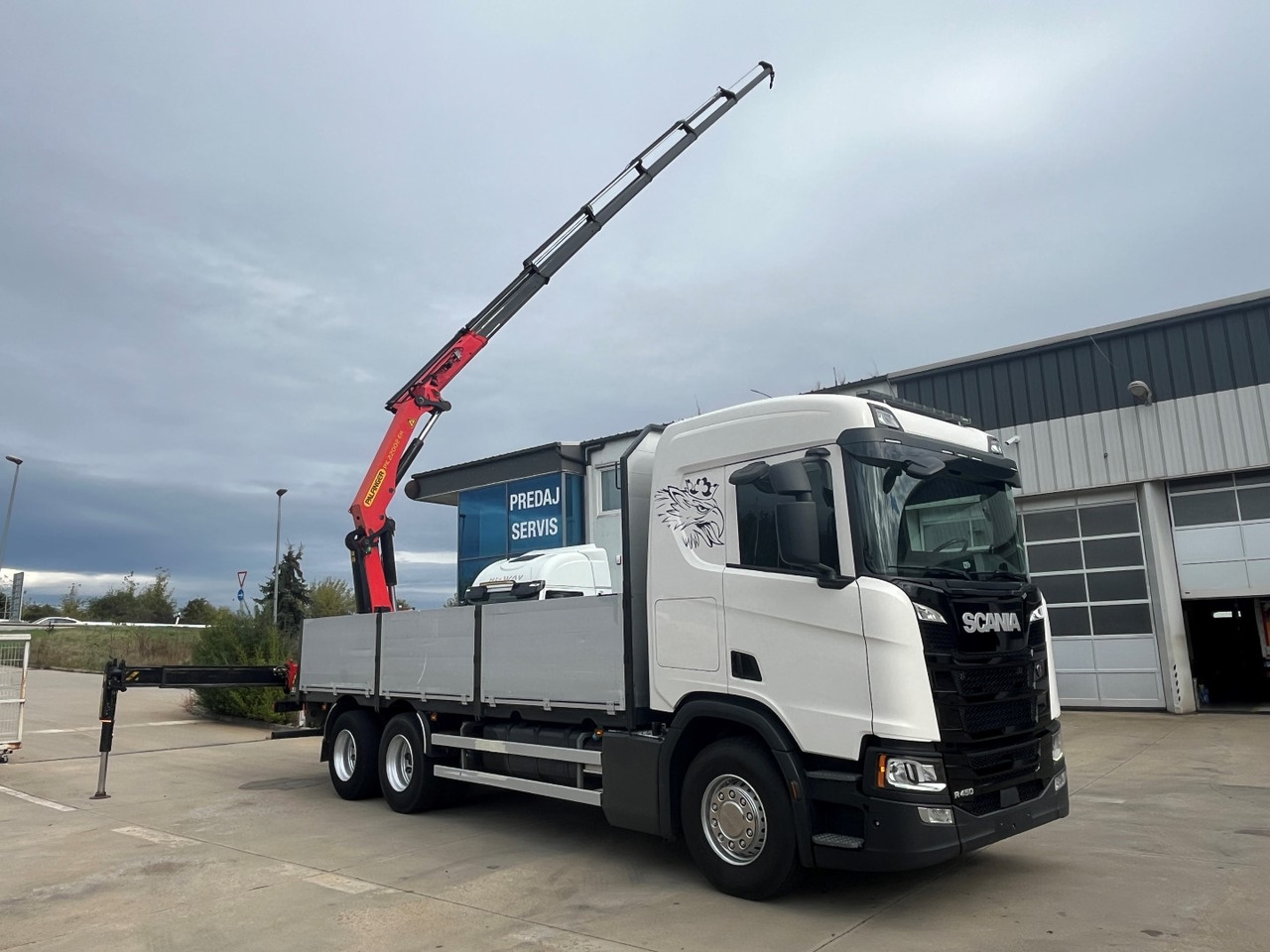 SCANIA R450, 2018, PALFINGER PK 22002 +RC - Dropside/ Flatbed truck, Crane truck: picture 1 SCANIA R450, 2018, PALFINGER PK 22002 +RC - Dropside/ Flatbed truck, Crane truck: picture 1
