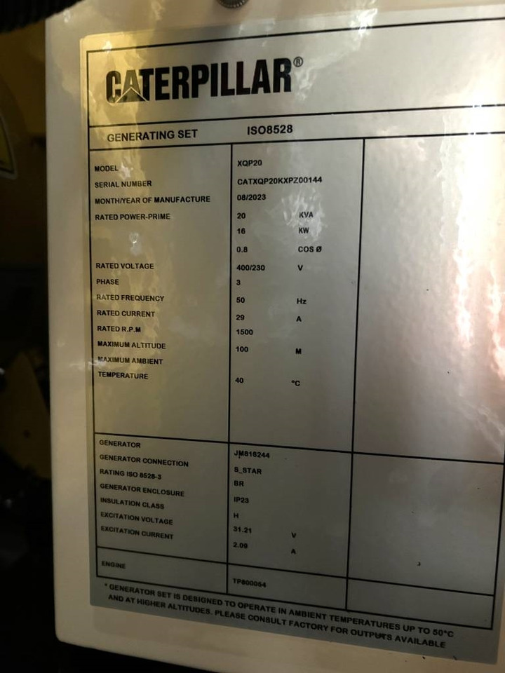 New Generator set CAT XQP20 - Generator 20 kVA Stage V - DPX-18121: picture 6 New Generator set CAT XQP20 - Generator 20 kVA Stage V - DPX-18121: picture 6