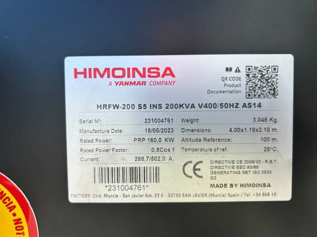 Himoinsa HRFW-200S5 - 200 kVA Stage V - DPX-12636 - Generator set: picture 5 Himoinsa HRFW-200S5 - 200 kVA Stage V - DPX-12636 - Generator set: picture 5