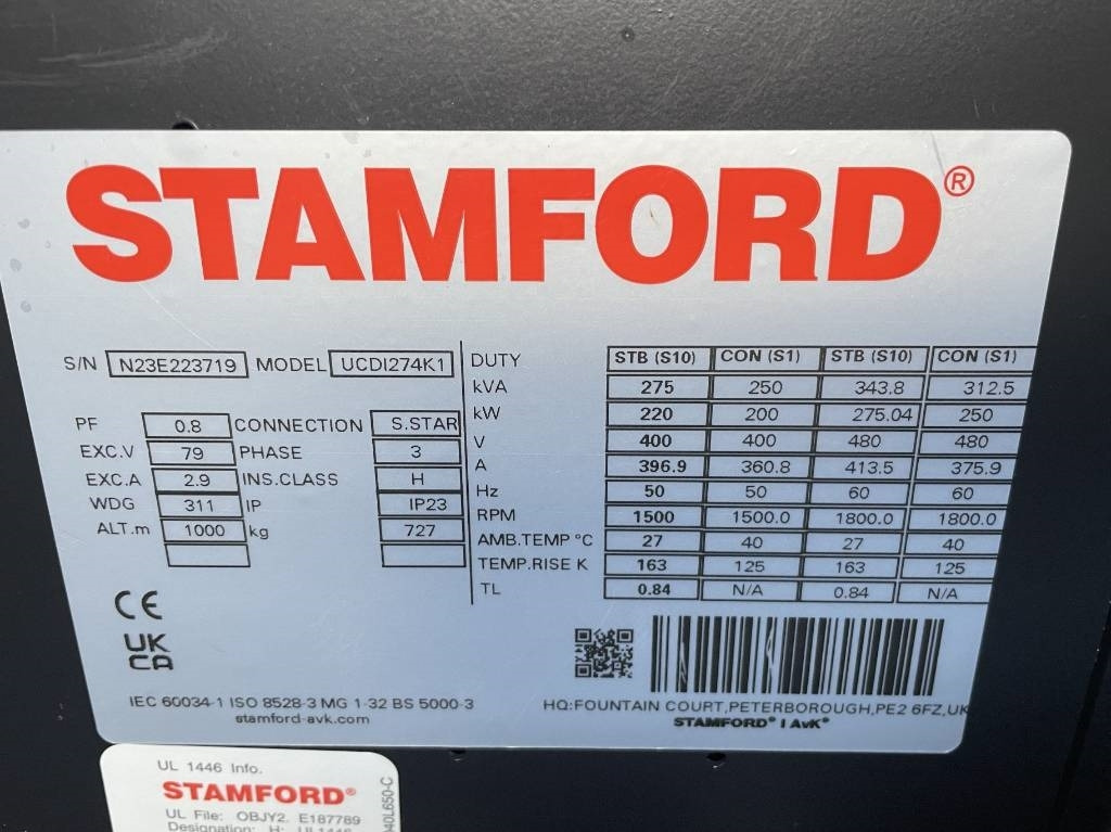 New Generator set Volvo TAD841GE - 275 kVA Generator - DPX-18876: picture 20