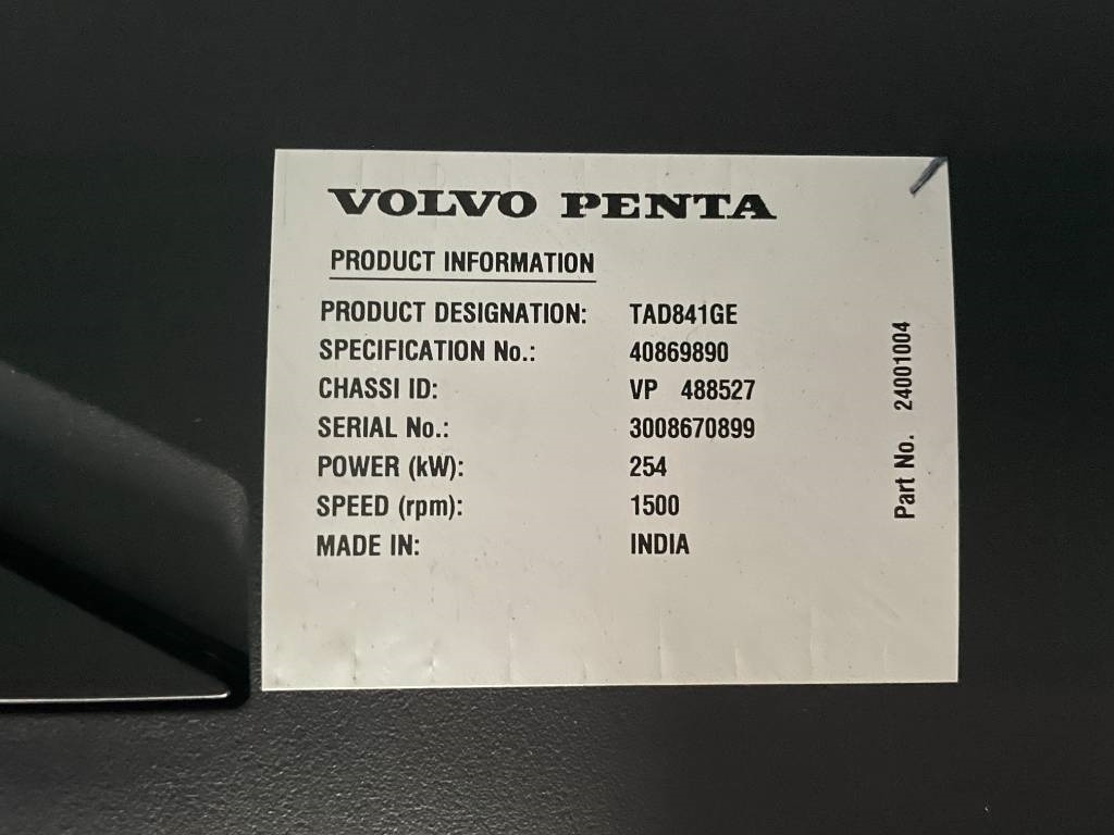 New Generator set Volvo TAD841GE - 275 kVA Generator - DPX-18876: picture 19