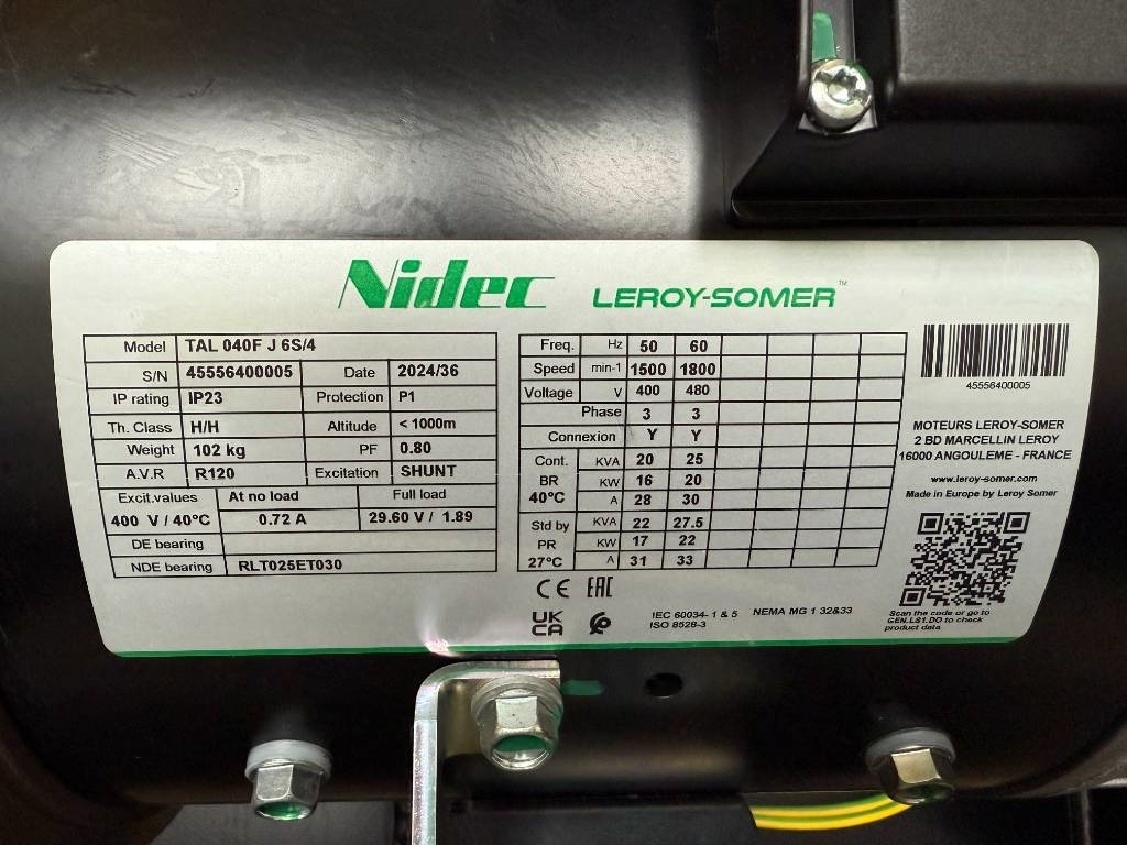 New Generator set Yanmar 4TNV88-22G - 22 kVA - Stage V Genset - DPX-19907-O: picture 13 New Generator set Yanmar 4TNV88-22G - 22 kVA - Stage V Genset - DPX-19907-O: picture 13