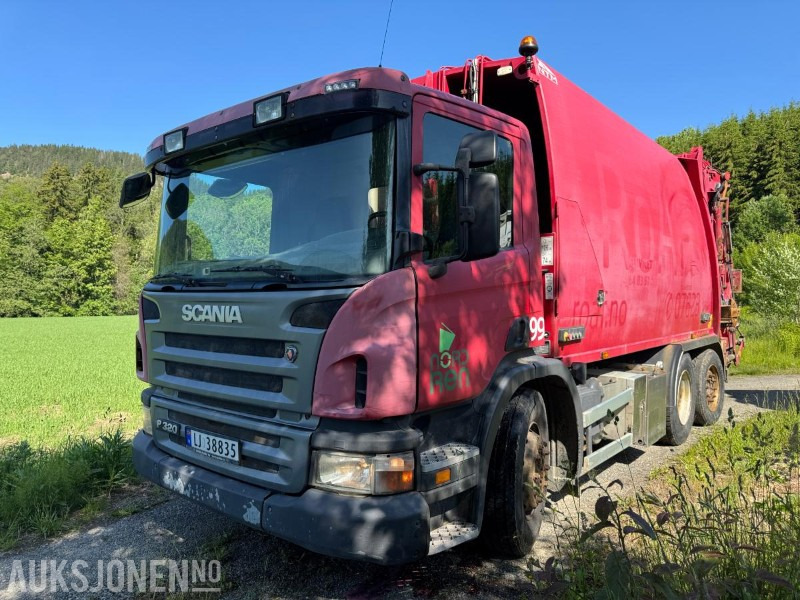 2010 Scania P-serie komprimatorbil med kran / Nylig EU-godkjent - Garbage truck: picture 1 2010 Scania P-serie komprimatorbil med kran / Nylig EU-godkjent - Garbage truck: picture 1