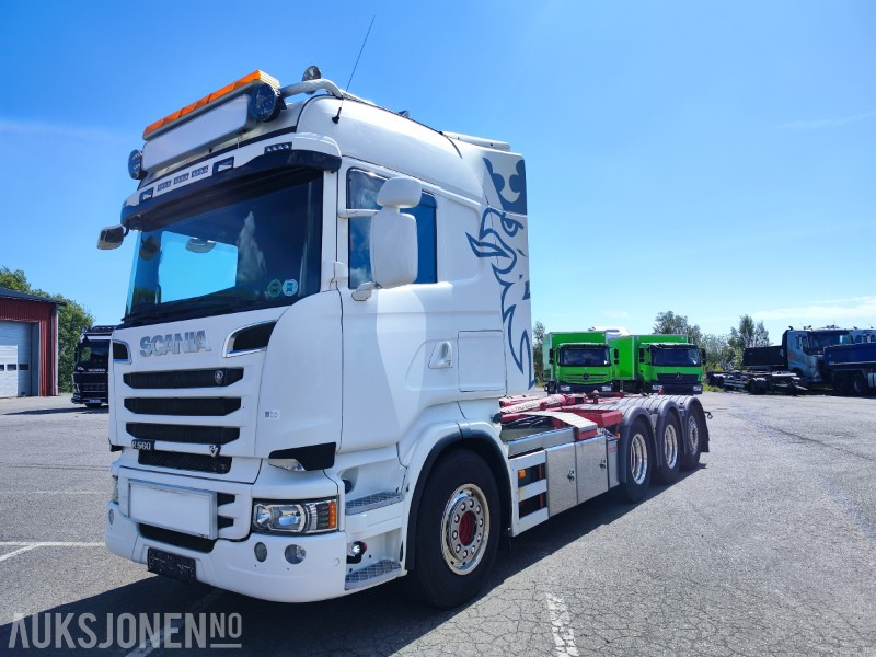 2013 Scania R560 KROKBIL SERVICEAVTALE VELHOLDT NY EU., 602509 km - Hook lift truck: picture 1 2013 Scania R560 KROKBIL SERVICEAVTALE VELHOLDT NY EU., 602509 km - Hook lift truck: picture 1