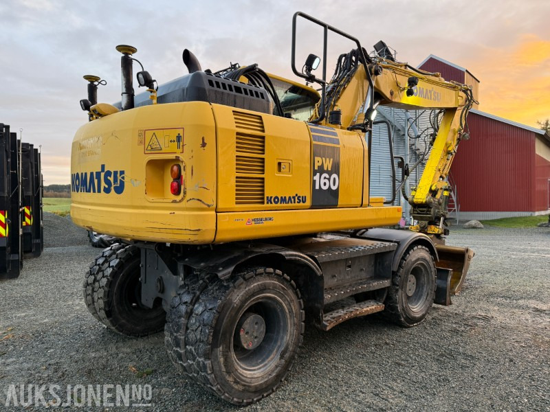 2015 Komatsu PW 160-8 Velutstyrt hjulgraver med Engcon rototilt, Leica GPS og sentralsmøring - Excavator: picture 3 2015 Komatsu PW 160-8 Velutstyrt hjulgraver med Engcon rototilt, Leica GPS og sentralsmøring - Excavator: picture 3
