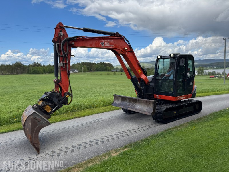Excavator 2016 Kubota KX080-4 gravemaskin TILTROTATOR, 2 SKUFFER, SENTRALSMØRING: picture 1