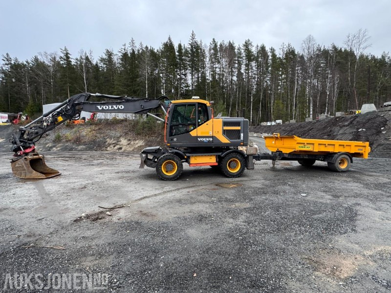 2016 Volvo EW160E hjulgraver med henger / rototilt / skuffe - Excavator: picture 2 2016 Volvo EW160E hjulgraver med henger / rototilt / skuffe - Excavator: picture 2