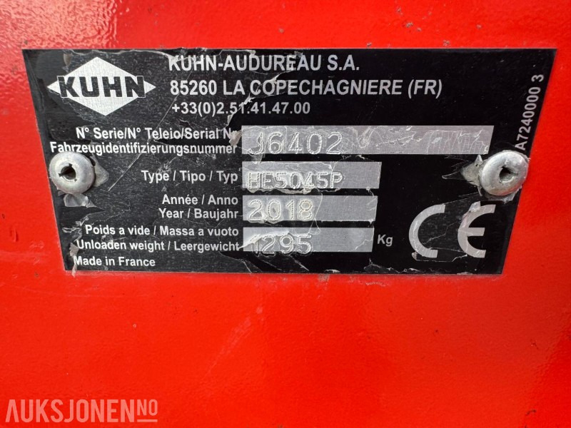 2018 KUHN J6402 KANTKLIPPER - Agricultural machinery: picture 5 2018 KUHN J6402 KANTKLIPPER - Agricultural machinery: picture 5