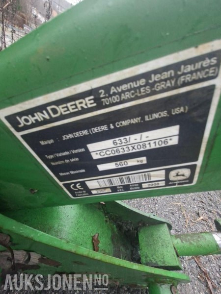 John Deere frontlaster / lesseapparat - type 633 - Agricultural machinery: picture 5 John Deere frontlaster / lesseapparat - type 633 - Agricultural machinery: picture 5