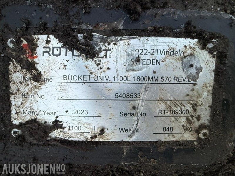Rototilt pusse skuff med s-70 feste - Attachment for Construction machinery: picture 3 Rototilt pusse skuff med s-70 feste - Attachment for Construction machinery: picture 3